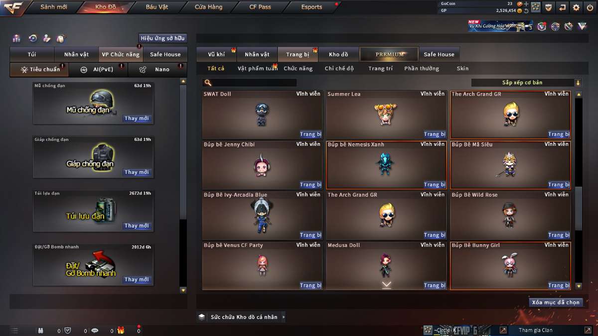 shop acc cf uy tin gia re